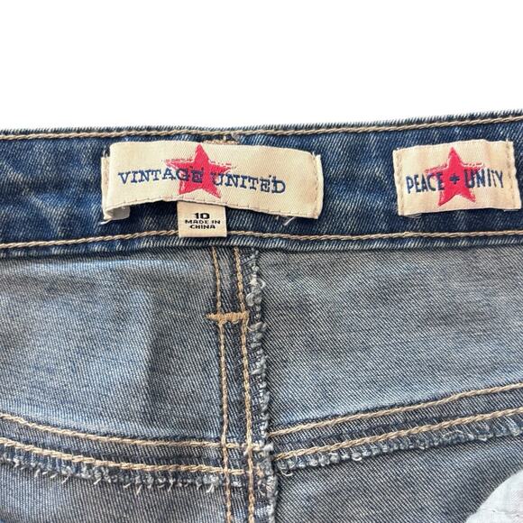 NWT Vintage United Denim Rolled Cuff Jean Shorts Size 10 Mid Rise Stretch - Picture 5 of 6